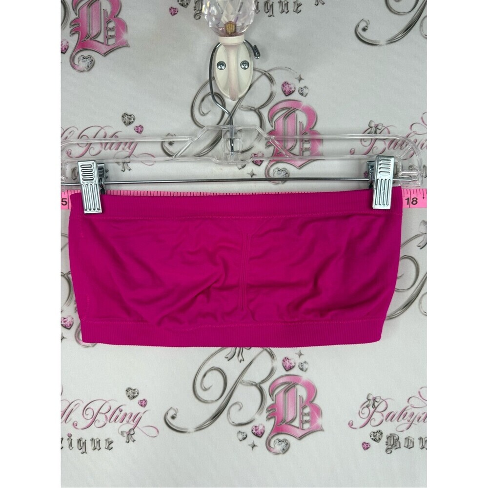Charlotte Russe bra stretchy crop Hot Pink Seamless Bandeau